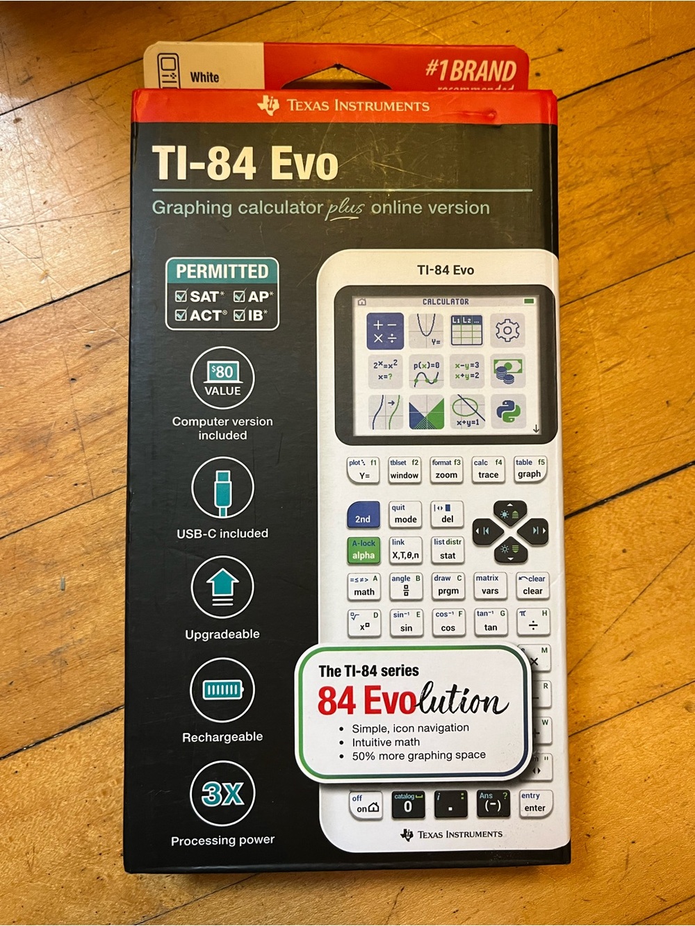 Texas Instruments TI-84 Evo Plus Graphing Calculator in White